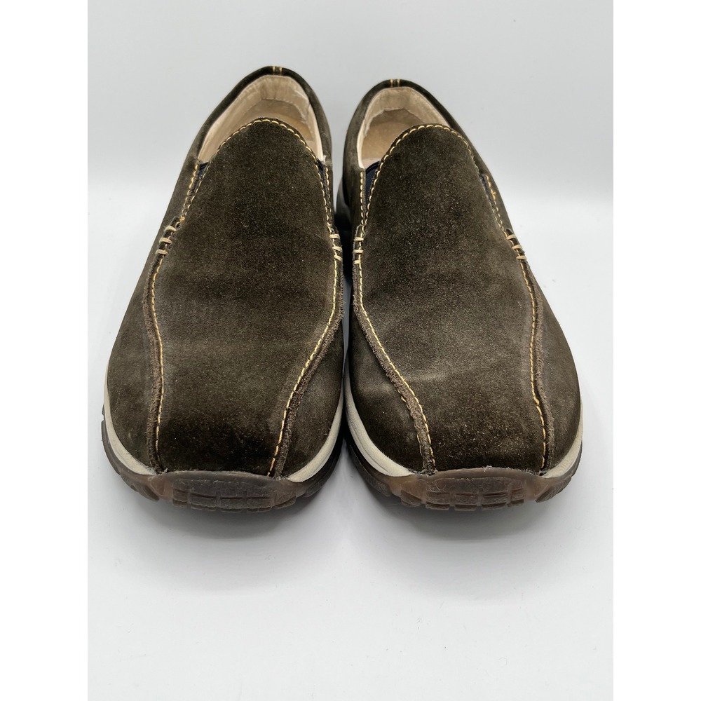 LL Bean Women Sz 8 Brown Suede Slip On Loafers Moc Toe AFH6 04 Walking Shoes